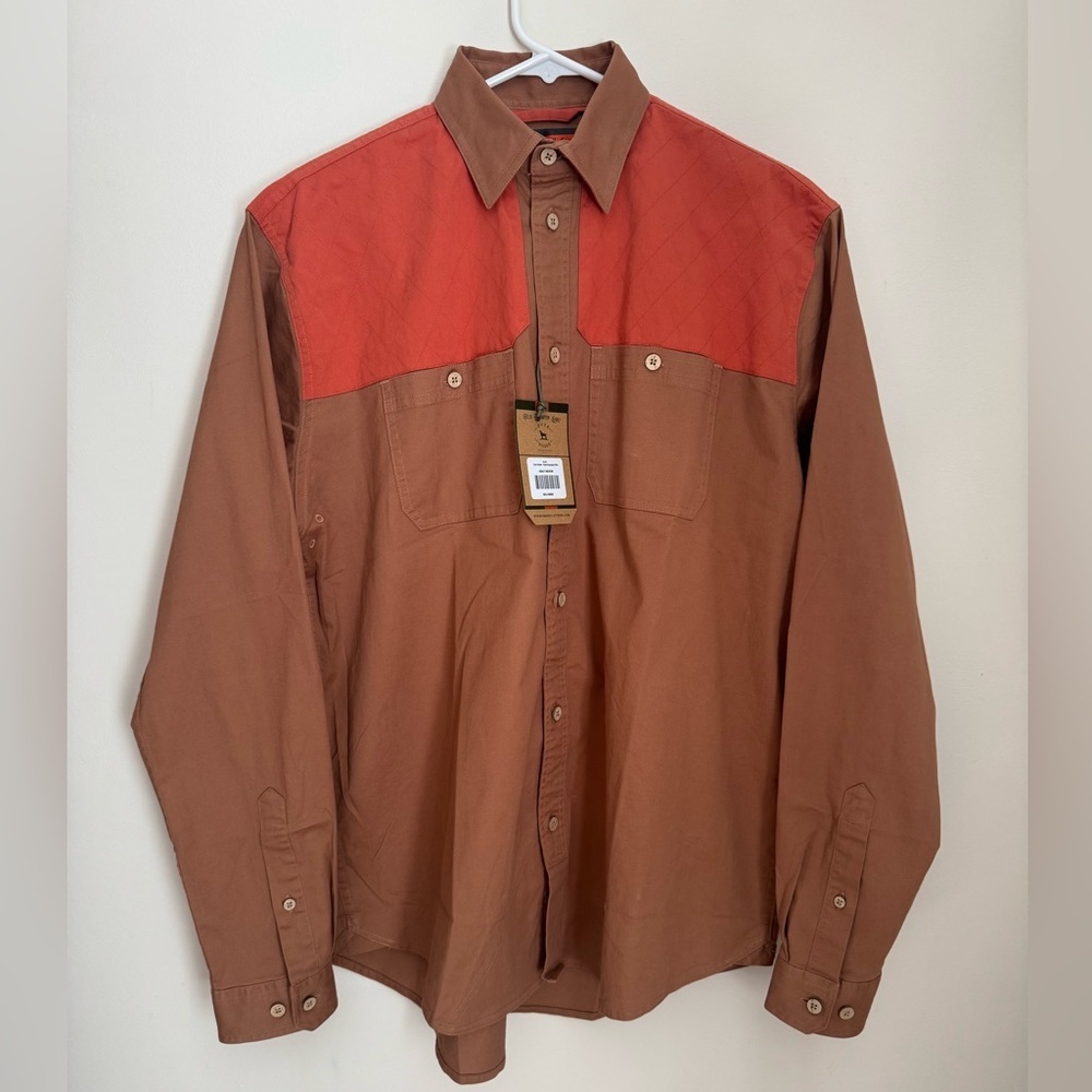 Over Under Field Champion Shooting Shirt Clay NWT Mens Medium Hunting Button Up